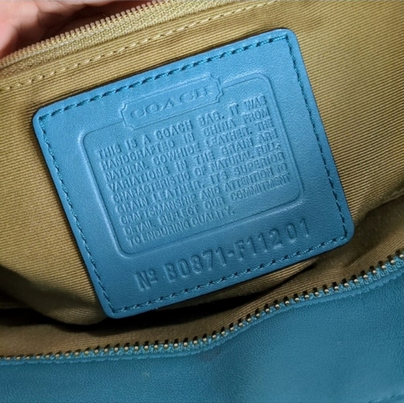 Coach Teal Tote Bag - Picture 11 of 12